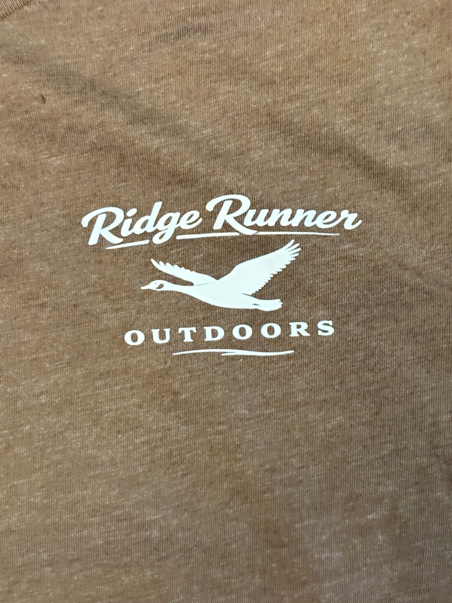 Brown fabric with 'Ridge Runner Outdoors' logo in white