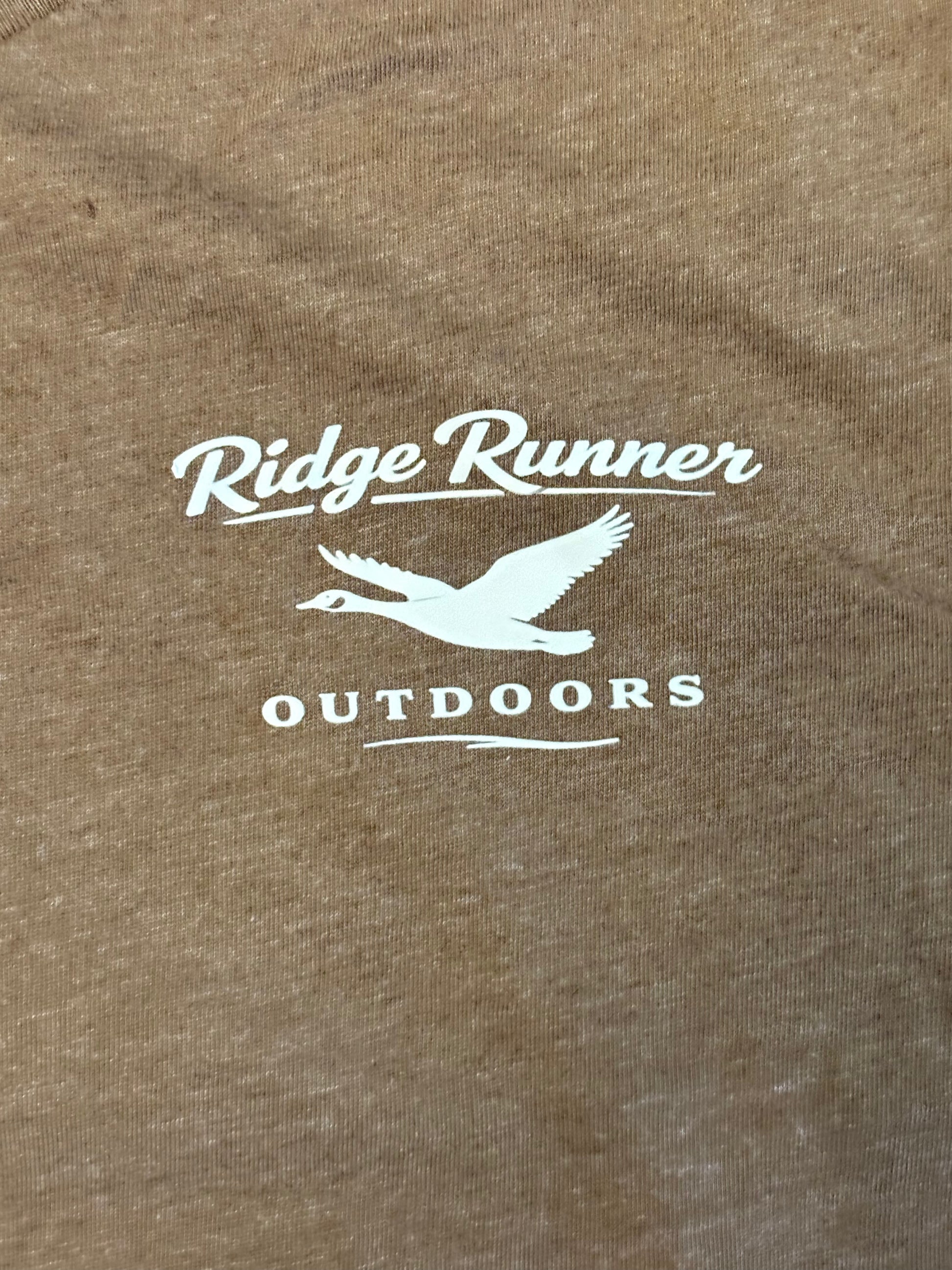 Brown fabric with 'Ridge Runner Outdoors' logo in white