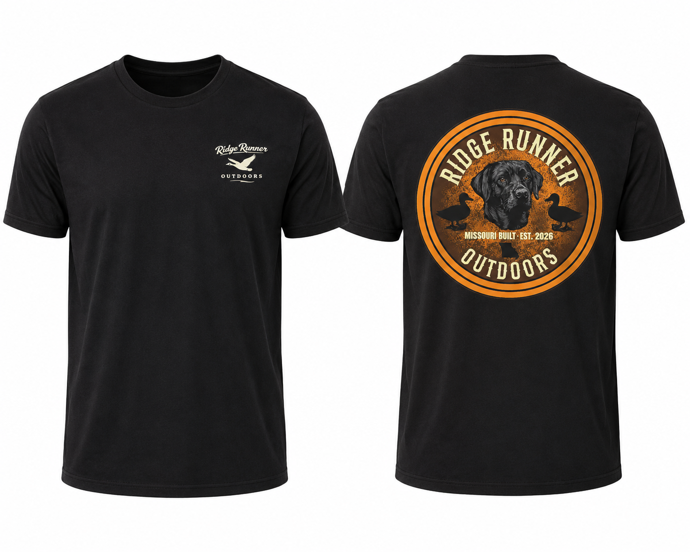 Ridge Runner Outdoors Missouri State Series front and back graphics.