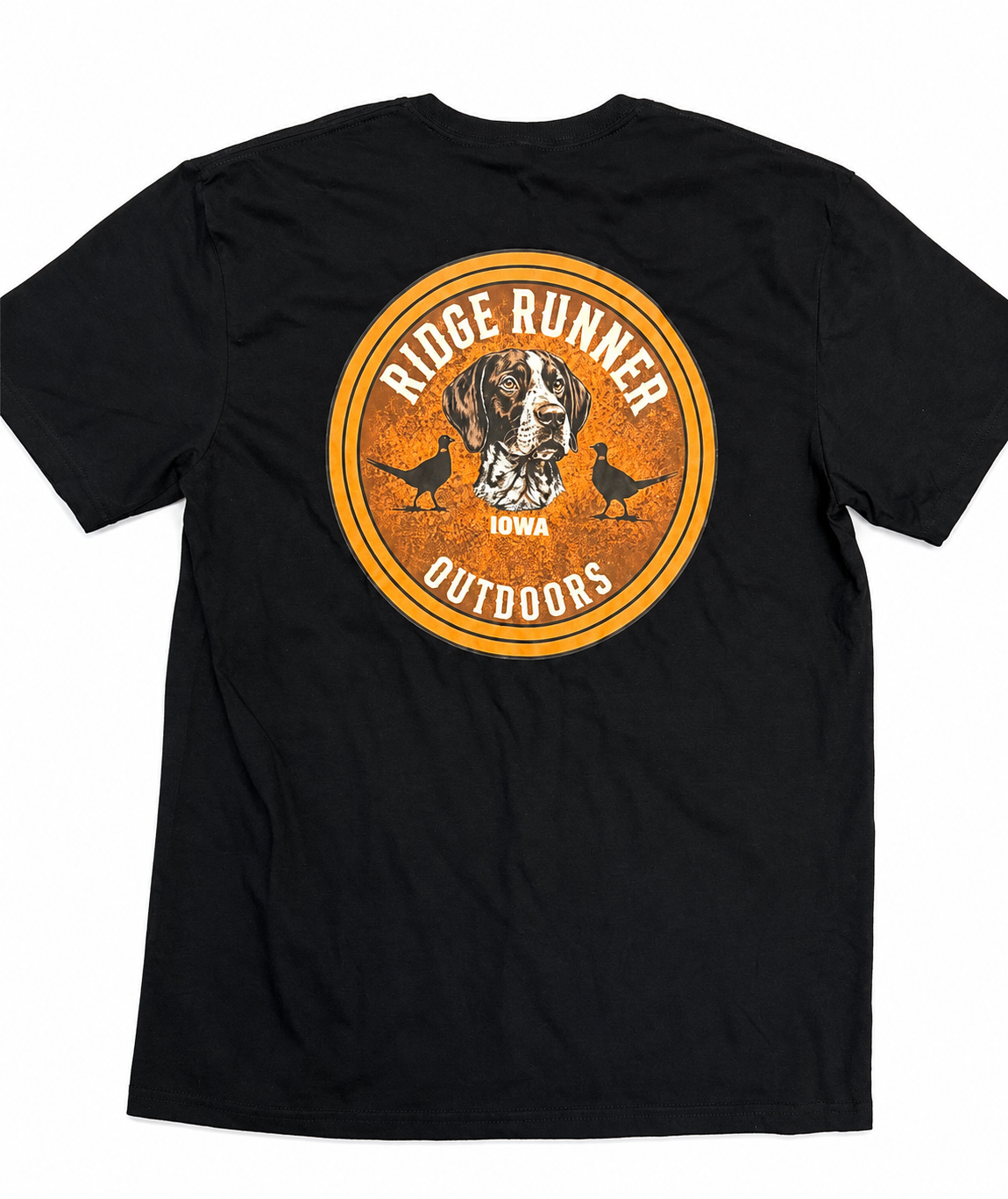 Iowa State Series Tee back graphic - For Iowa hunters and bird dog fans 